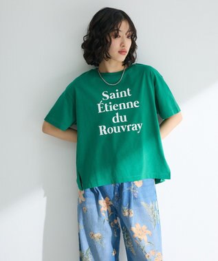 Green Parks 多段フェミニンロゴボックスＴシャツ Green