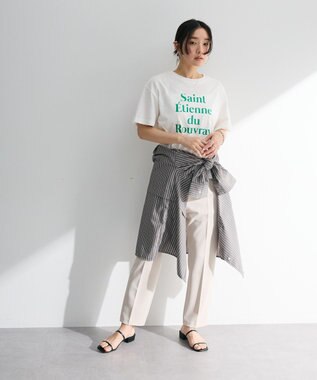 Green Parks 多段フェミニンロゴボックスＴシャツ Off White