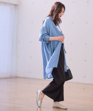 ANY 【手洗い可能】ウォッシャブルデニムシャツ ブルー