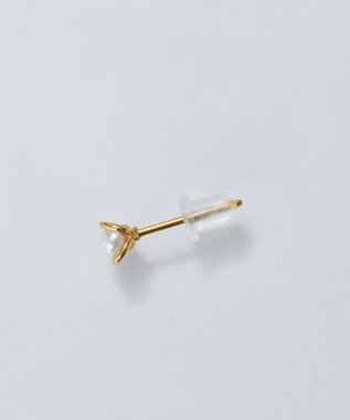 Phoebe 【金属アレルギー対応】プチメタルパールピアス(片耳)/サージカルステンレス ホワイト