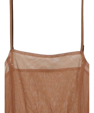 Green Parks ・ＥＬＥＮＣＡＲＥ　ＤＵＥ　チュールドロストキャミワンピ Brown