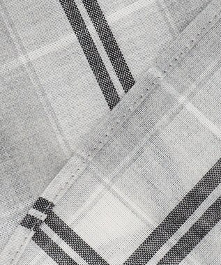 自由区 L 【セット可/洗える】オータムチェック ドロップショルダー ブラウス ライトグレー系4