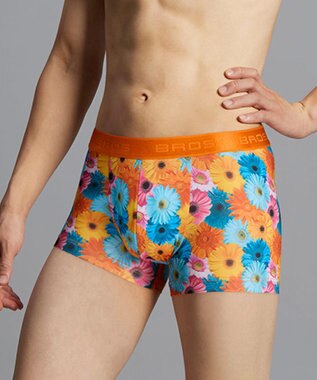 WACOAL MEN ボクサーパンツ 【ハナコトバパンツ】 フロント快適設計 肌あたり軽減設計 誕生日 記念日 前閉じ 下着 メンズ GT3221 /ブロス バイ ワコールメン オレンジ