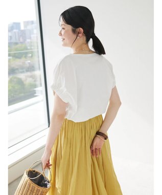 CRAFT STANDARD BOUTIQUE 【ＵＶカット】ギャザースリーブプルオーバー Off White