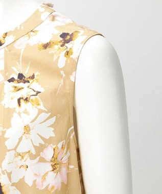 23区 【GOLD LABEL】ペインティングフラワープリント ワンピース ベージュ系5