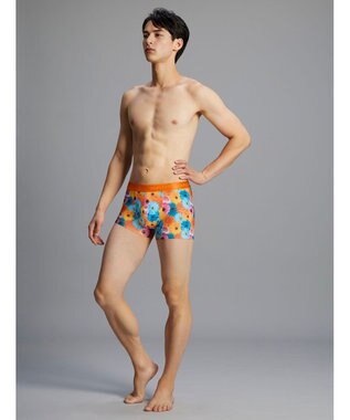 WACOAL MEN ボクサーパンツ 【ハナコトバパンツ】 フロント快適設計 肌あたり軽減設計 誕生日 記念日 前閉じ 下着 メンズ GT3221 /ブロス バイ ワコールメン オレンジ