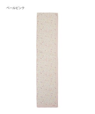 MOONBAT 【シルク100%】フルラ (FURLA) シルクシフォンロングスカーフ 小花柄 150cm×35cm ペールピンク