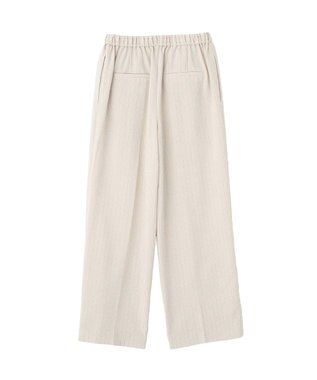 earth music&ecology 【セットアップ対応】リネンライクリラックスパンツ Stripe Ivory