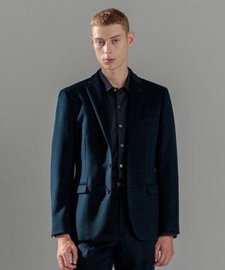JOSEPH HOMME グロッシーウール　ジャケット ネイビー系