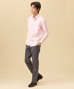 J.PRESS MEN 端正で快適【ストレッチ / オンオフ兼用】トリコチン ステムテーパード パンツ_26年モデル グレー系