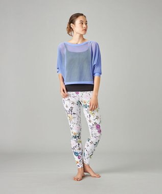 Chacott 【ノーソーイングニット】7分袖メッシュニットTシャツ シオン