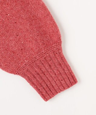 ANY L スパンコールニット レッド