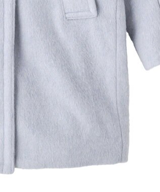 YECCA VECCA ウール混ミドル丈スタンドカラーコート Sax