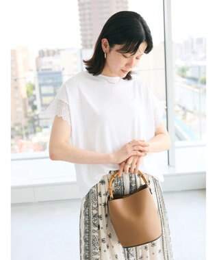 CRAFT STANDARD BOUTIQUE レーススリーブカットプルオーバー Off White