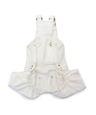 PET PARADISE Ｌｅｅ ホワイトデニム オーバーオール 小型犬 ホワイト