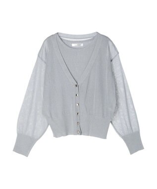Green Parks シアーカーディガン＋タンクトップＳＥＴ Gray