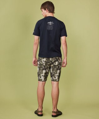 JOSEPH ABBOUD MOUNTAIN 【MADE IN JAPAN/吸水速乾/男女兼用】プレーティング天竺アウトドア Tシャツ ネイビー系