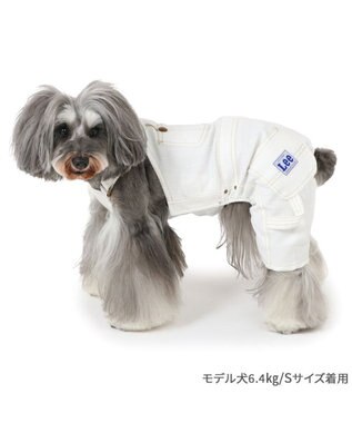 PET PARADISE Ｌｅｅ ホワイトデニム オーバーオール 小型犬 ホワイト
