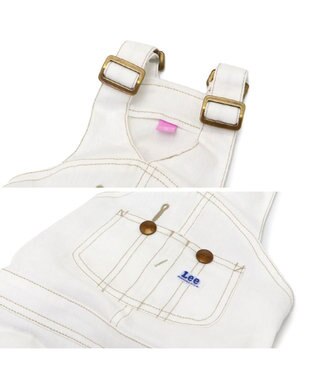 PET PARADISE Ｌｅｅ ホワイトデニム オーバーオール 小型犬 ホワイト