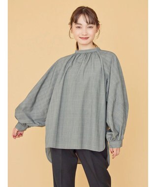 AMERICAN HOLIC ＳＥＴ　ボリュームスリーブシャツ＋ニットベスト Glen Check