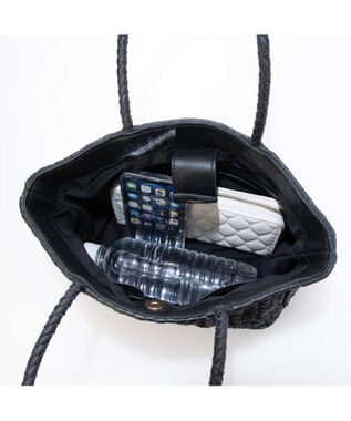 UNBILLION ペルケ perche / 牛革メッシュ編みトートS ブラック