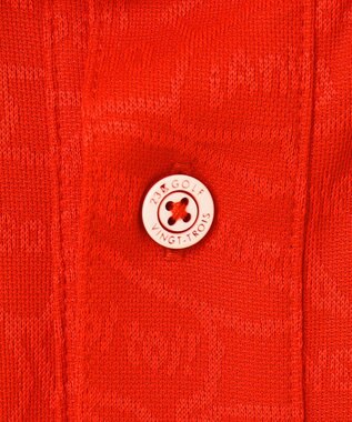 23区GOLF 【MEN】【吸水速乾/UVケア】ＹＥＬＬ柄ジャガード ポロシャツ オレンジ系