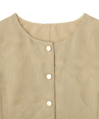 YECCA VECCA 刺繍ペプラムジレ Beige
