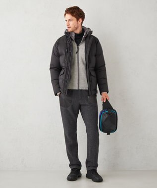 JOSEPH ABBOUD MOUNTAIN 【UNISEX】日本素材 ストレッチニットパーカー ライトグレー系