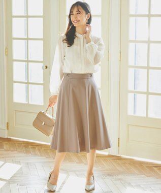 ANY SIS L 【セットアップ対応】褒めらレディフレア スカート ベージュ