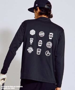 PW CIRCULUS 〈Pepsiコラボ〉【UNISEX】Pepsi 9-LOGO モックネック　ロングT ブラック系