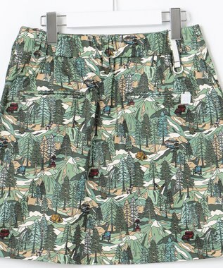 23区GOLF 【WOMEN】キャンピングカモ柄プリントカルゼ スカート グリーン系5
