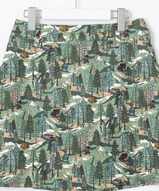 23区GOLF 【WOMEN】キャンピングカモ柄プリントカルゼ スカート グリーン系5