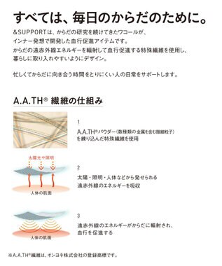 WACOAL 【血行促進】 カーフ 【&SUPPORT】 ラクなはきごこち 肌にやさしい 左右兼用 レディース ZKA100 /ワコール ブラック