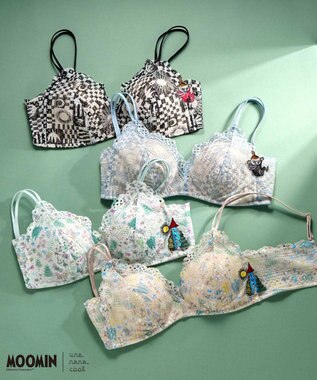 une nana cool 【ムーミン】 MOOMIN * une nana cool  364 レース ノンワイヤーブラ BL