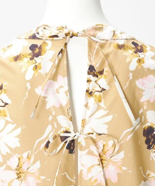 23区 【GOLD LABEL】ペインティングフラワープリント ワンピース ベージュ系5