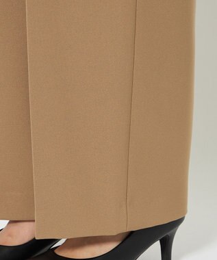 uncrave 【防しわ・UVカット・洗濯機洗い可】バルキーツイル ワイドパンツ(サスペンダー付き)（uncrave STANDARD） キャメル