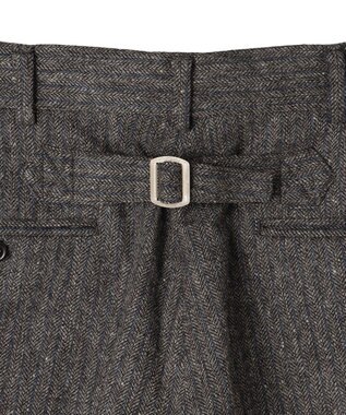 J.PRESS MEN 【J.PRESS ORIGINALS】Lambs Tweed New Piped Stem Slacks / Big Back Belt / Japan Made グレー系1