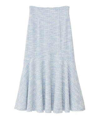 earth music&ecology カットソーツイードマーメイドスカート Blue