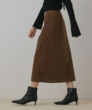 GRACE CONTINENTAL フェイクスウェードフレアスカート ブラウン