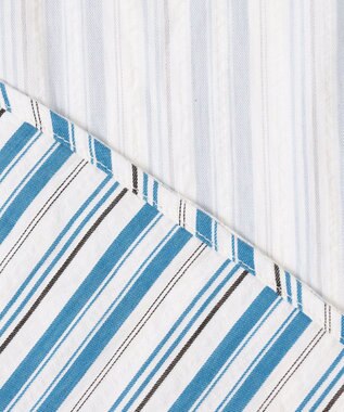 JOSEPH ABBOUD 【1枚で2通りの着こなし】オーガニックコットンリバーシブル 七分袖シャツ アイボリー系1