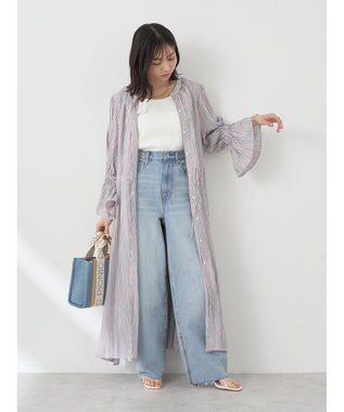 earth music&ecology マルチストライプワンピース Off White