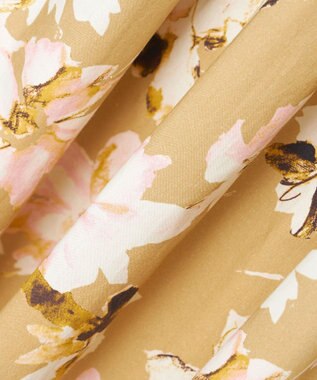 23区 【GOLD LABEL】ペインティングフラワープリント ワンピース ベージュ系5