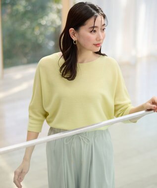 ANY L 【洗濯機可/アンチピリング/UVケア】アクリルガーターニット