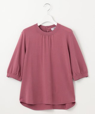 J.PRESS LADIES L 【洗える】レーヨンエリートストレッチ ギャザースリーブ ニット ローズピンク系