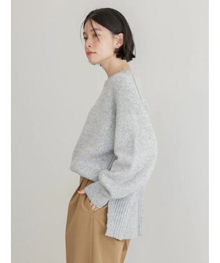 AMERICAN HOLIC サイドスリット袖ボリュームニットプルオーバー Light Gray Mixture