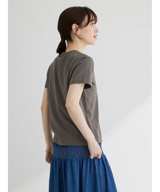 Green Parks ・Ｐｅｔｉｔ　Ｆｌｅｕｒ　ロゴ刺繍Ｔシャツ Charcoal Gray