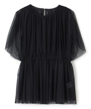 uncrave 【洗濯機洗い可】カクテル チュール ブラウス（uncrave STANDARD） ブラック