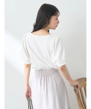 earth music&ecology パフスリーブキラリポイントプルオーバー Ivory