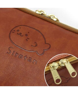 Mother garden しろたん 合皮 ガジェットポーチ 茶系