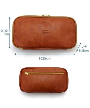 Mother garden しろたん 合皮 ガジェットポーチ 茶系